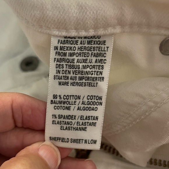 Lucky Brand Sheffield Sweet N Low White Bootcut Jeans Women 16 / 33 spot in pics - Picture 8 of 16